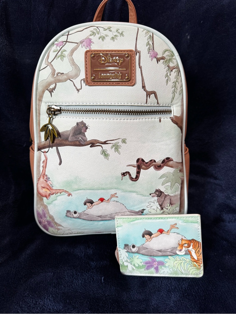NWOT Loungefly Disney The Jungle Book mini backpack and cardholder wallet